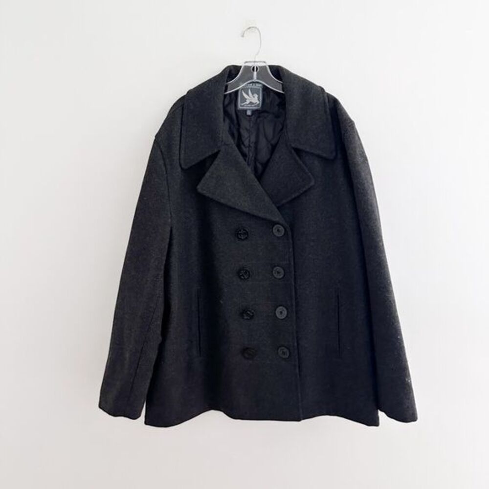 Mens I. Spiewak & Sons Wool Peacoat Jacket Double Breasted Coastal Style